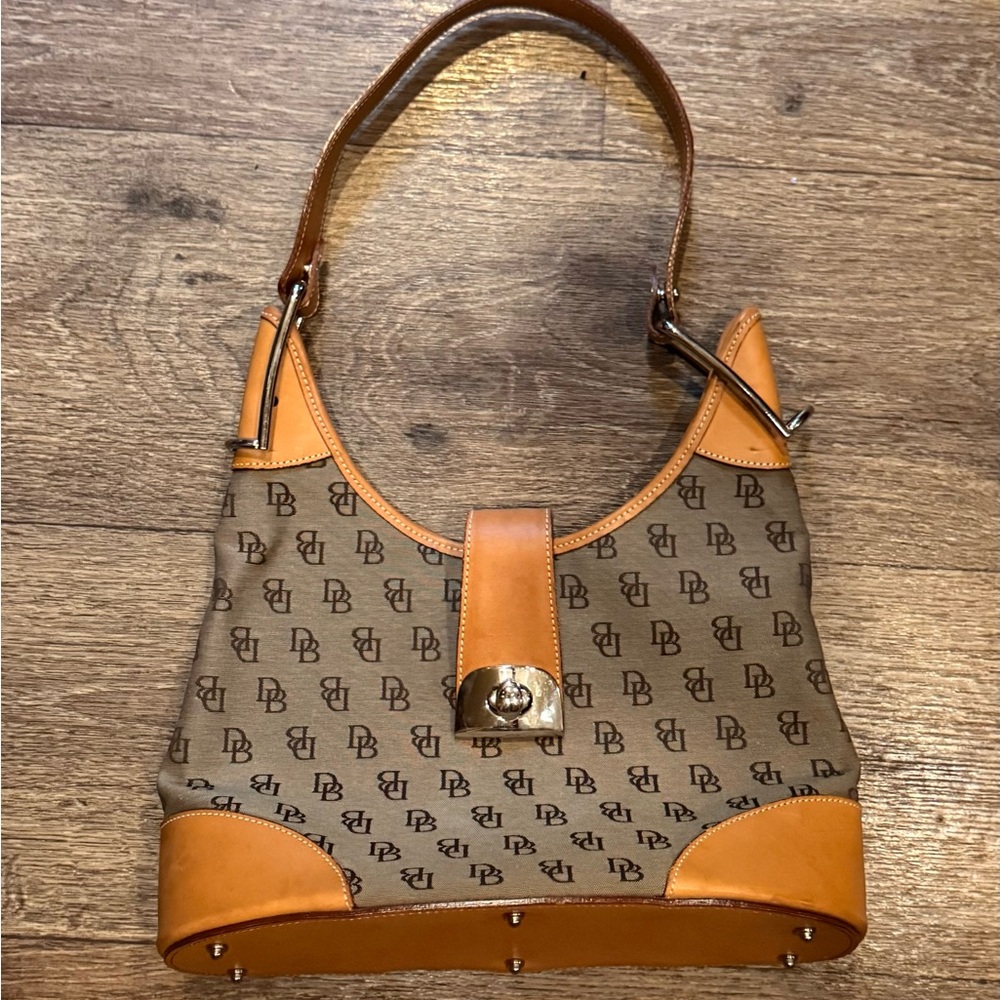 Dooney & Bourke Tan Signature Hobo Shoulder Bag